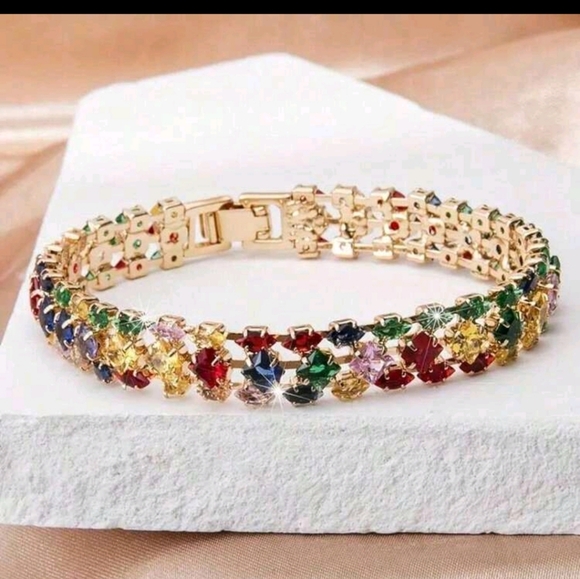 Jewelry - Elegant Multicolor Gemstone Bracelet
